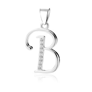 Pandantiv initiala litera B din argint cu pietre DiAmanti LZ0002_B-DIA (Argint 925‰ 1,1 g.) Pandantiv initiala litera B din argint cu pietre DiAmanti LZ0002_B-DIA (Argint 925‰ 1,1 g.)